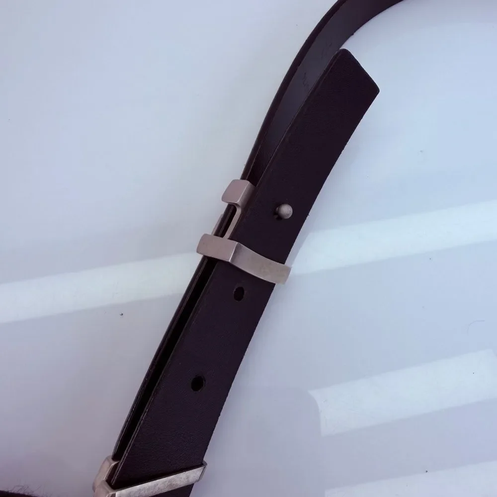 Louis Vuitton Initiales 20mm Metallic Gunmetal Belt 75/30
